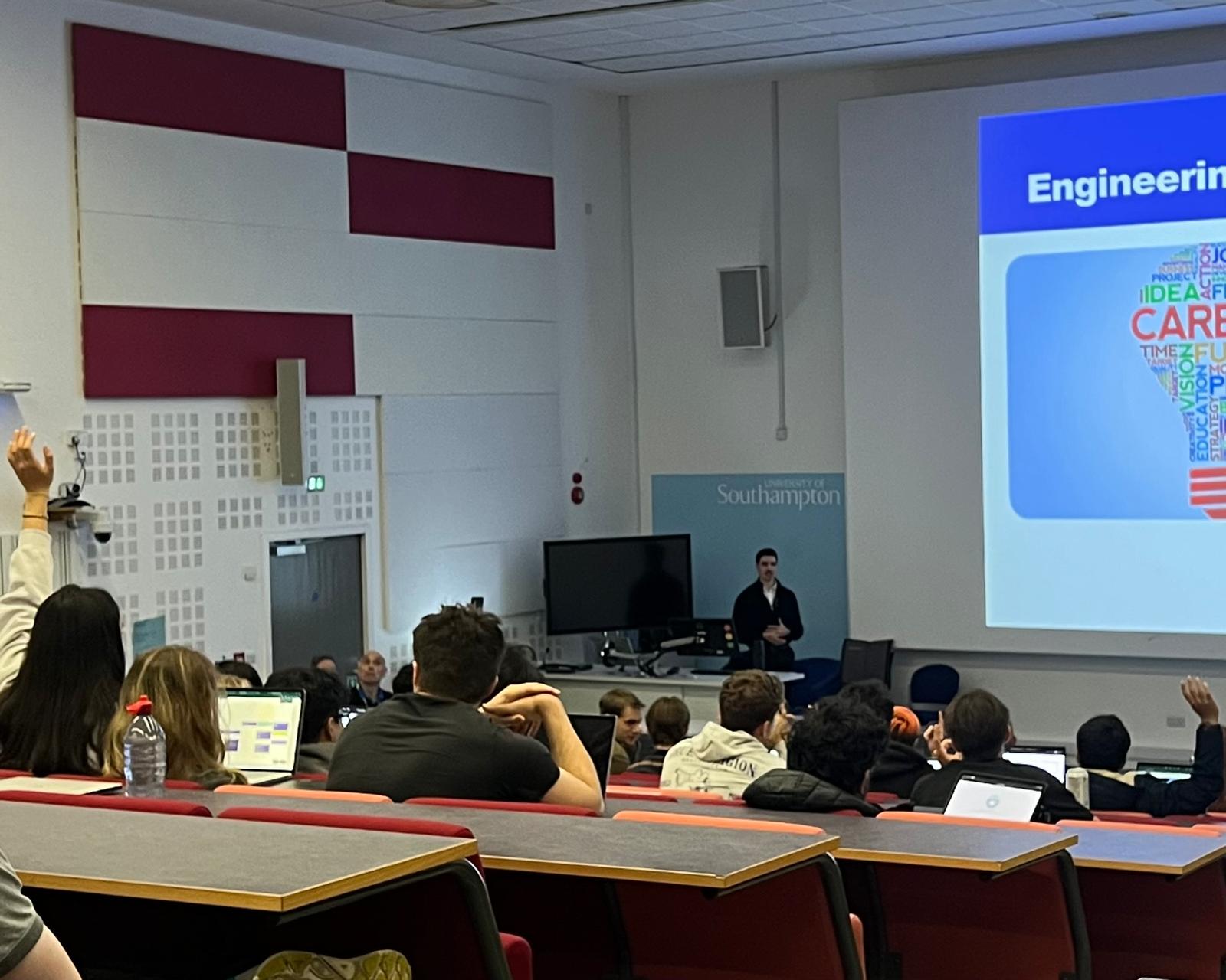Lecturing students on career transitions